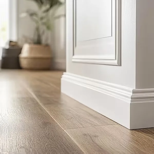 Paintable interior finish gap along baseboard and trim