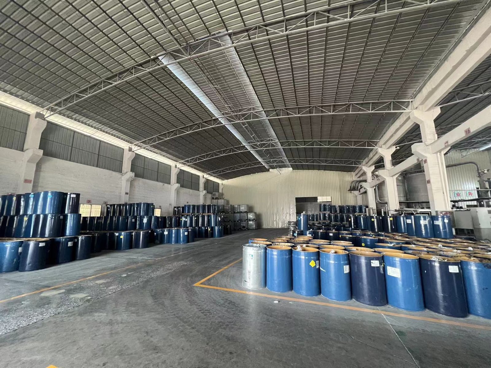 Organized sealant raw material storage area