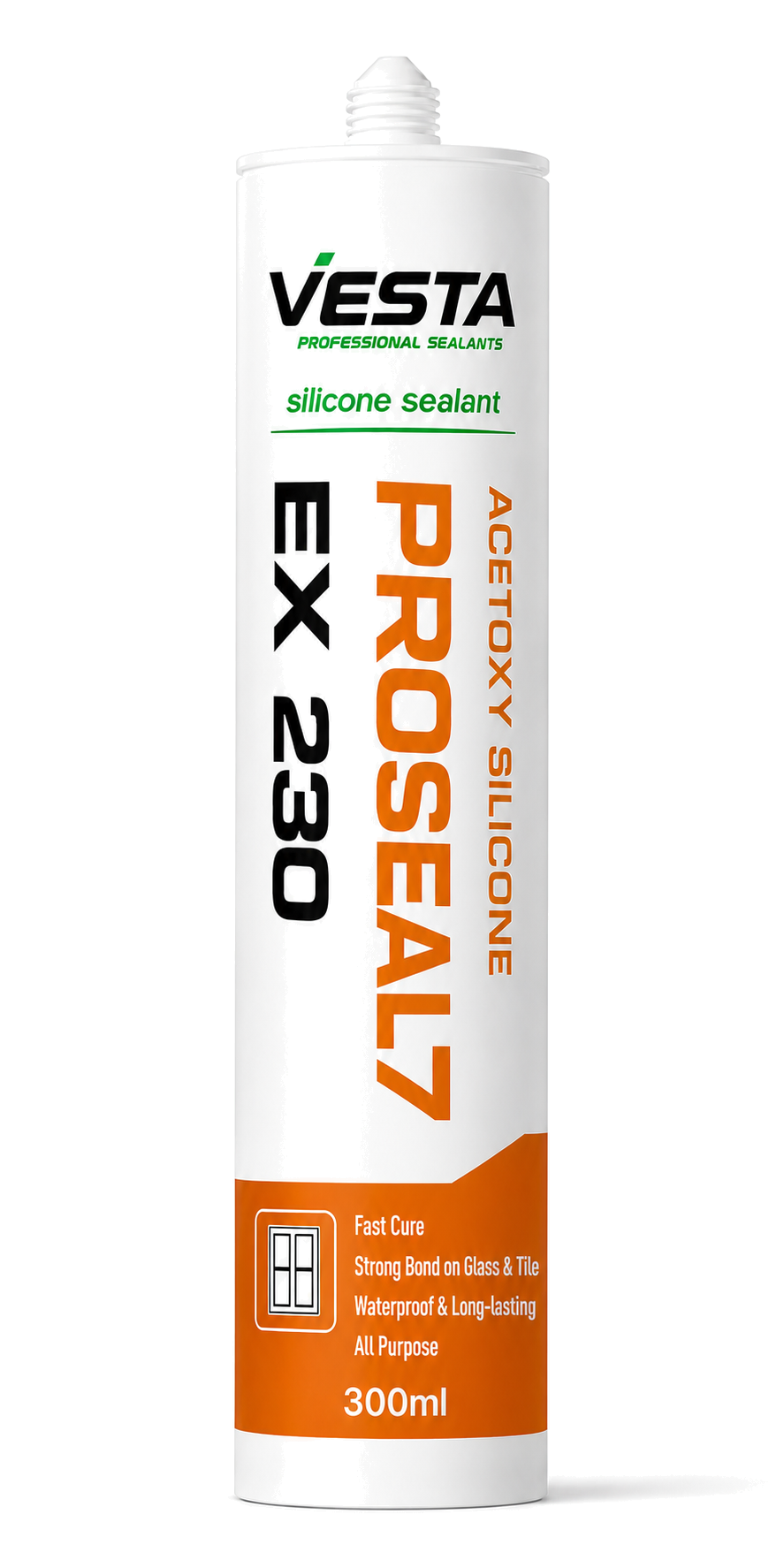 Vesta EX230 acetoxy silicone sealant cartridge